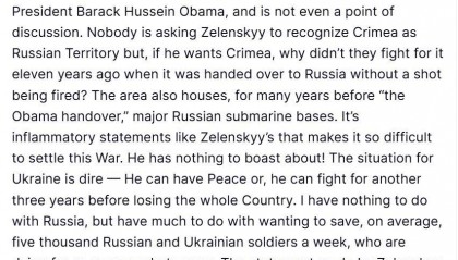 特朗普炮轰泽连斯基：他可以选择再打三年 然后失去整个国家