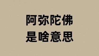 阿弥陀佛是啥意思？