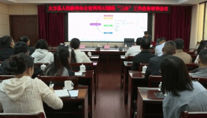 大方县政府办开展利用AI辅助“三办”工作业务培训