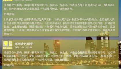 青岛最低温降到-6℃！强冷空气来袭，你的羽绒服准备好了吗？