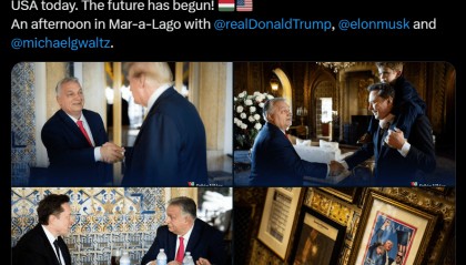 外媒：匈牙利总理欧尔班发帖，称其在海湖庄园与特朗普、马斯克会面