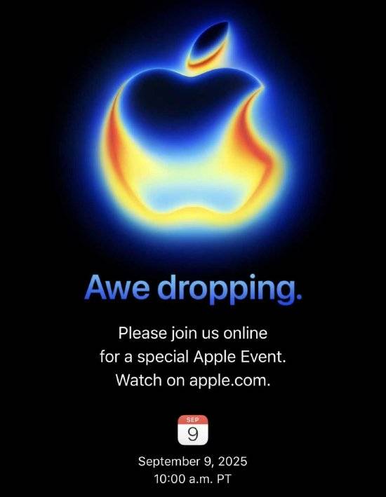 苹果将于9月9日举行发布会 推出iPhone 17系列和升级版手表