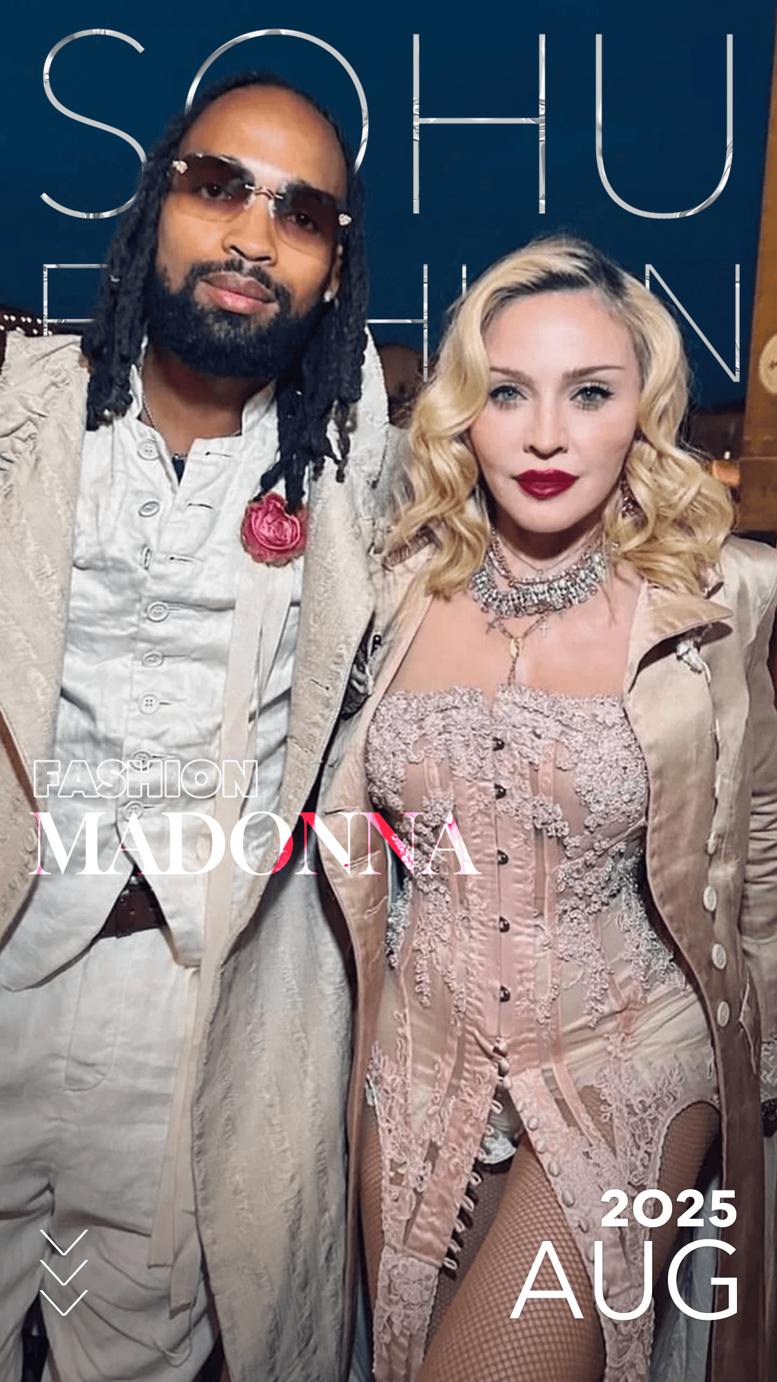 67岁生日麦当娜与鲜肉男友同吃Labubu蛋糕,造型致敬子弹胸罩