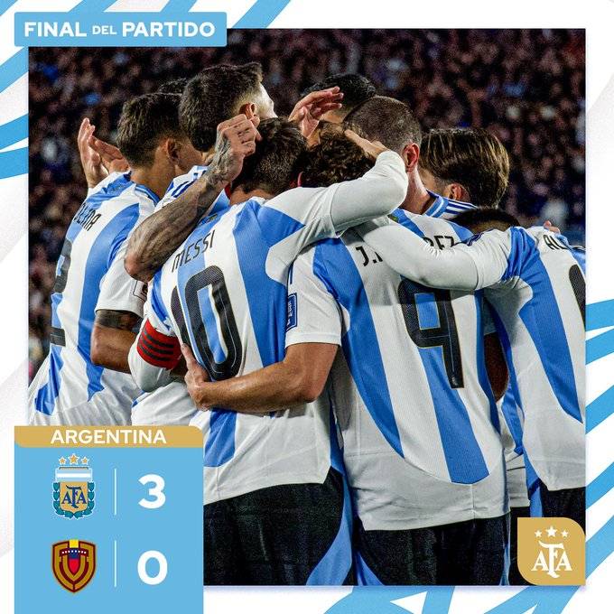 世预赛-梅西梅开二度劳塔罗破门 阿根廷3-0胜委内瑞拉